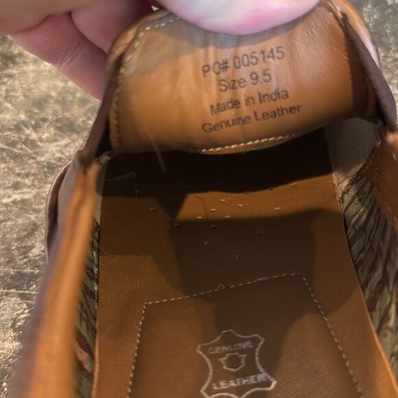 Mens Thomas and Vine Brown Leather Slip On Sneakers Size 9.5 - Picture 7 of 8